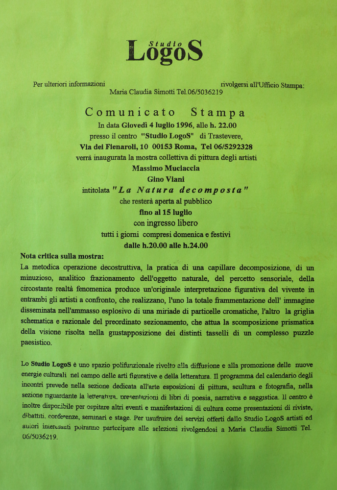 Mostra collettiva Studio Logos 1996